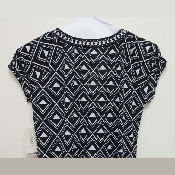 Beige by ECI Dress Black White Size 4 - Picture 4 of 6